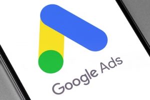 Google Ads logo on a smartphone