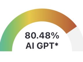 Screenshot of graphic of test results from ZeroGPt