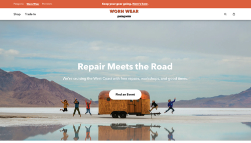 Home page of Patagonia Worn Wear