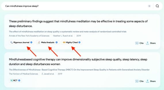 Search results on Consensus for the query, "Can mindfulness improve sleep?"