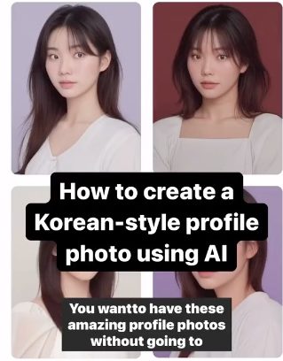 Screenshot from TikTok of an AI-generated image of a Korean female