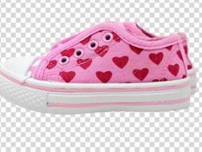 Childrens pink canvas sports shoes