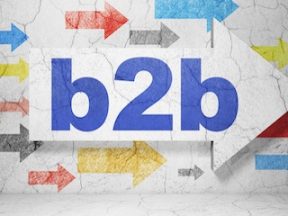 Illustration with the text "b2b"