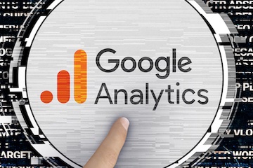 Illustration of Google Analytics logo in a circle