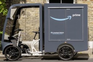 Photo of an Amazon truck-like devliver e-bike in London