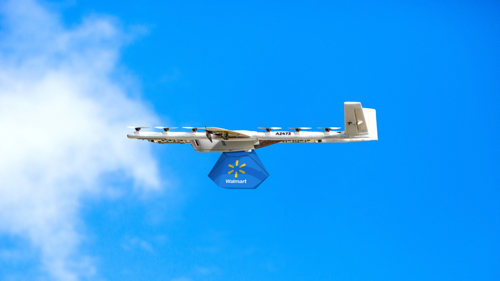 Photo of a Walmart drone