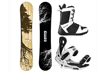 Screenshot from Wiredsport of a snowboard product bundle
