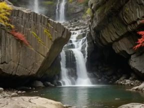 AI-generated waterfall image