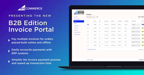 Web page for BigCommerce - B2B Edition Invoice Portal