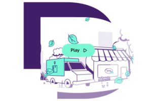 Illustration of a truck delivery from Doodle's home page