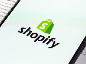 Shopify logo on a smartphone