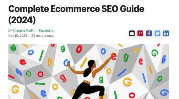 Web page for Shopify's SEO guide