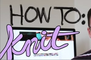Screenshot ffrom "How to Knit: Easy for Beginners" video