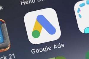 Screenshot of Google Ads app icon on a smartphone screen