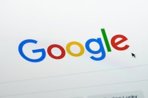 Google logo on a computer screen