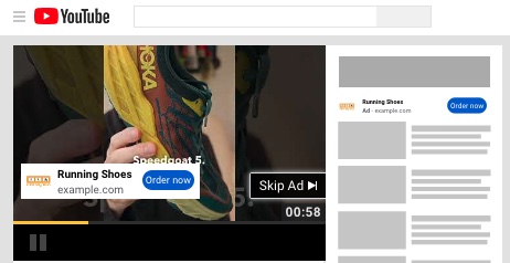 Example skippable ad for running shoes.