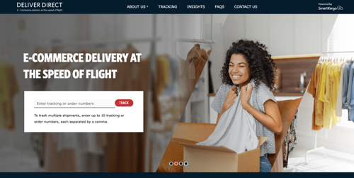 Home page of DeliverDirect