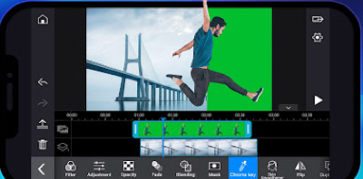 PowerDirector example video on a smartphone