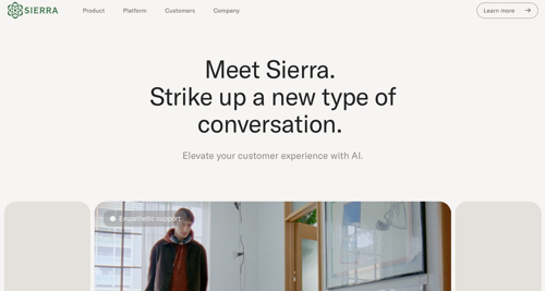 Home page of Sierra