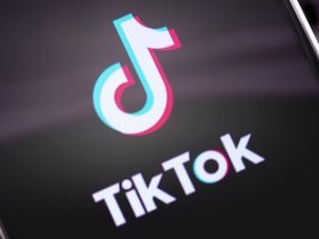 TikTok logo on a smartphone screen