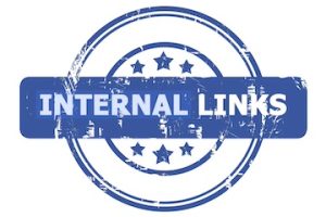 Illustration of stamp that reads "internal links"
