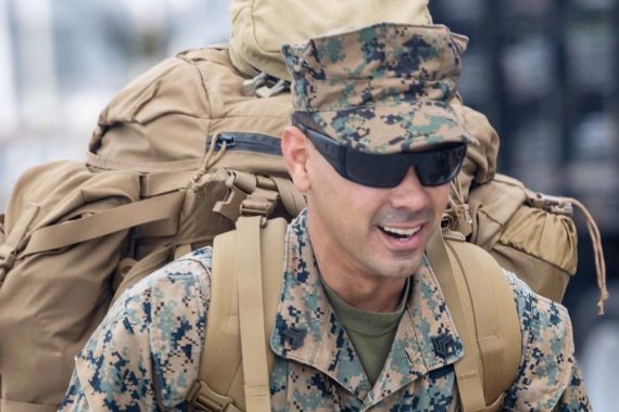 Photo of Lance Cpl. John Allen with the U.S. Marines