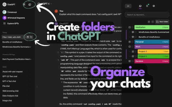Screenshot from Chrome store for Easy Folders: ChatGPT & Claude Chat Organizer