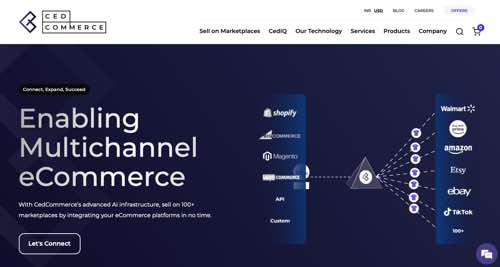 Home page of CedCommerce