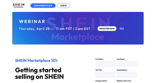 Screenshot of the SHEIN Marketplace Webinar