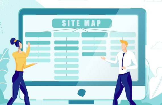 Illustration of a sitemap concept