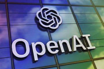 OpenAI logo on a building