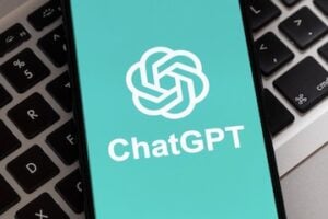 ChatGPT logo on a smartphone screen