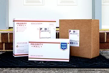 Image from USPS of shipping boxes and envelopes