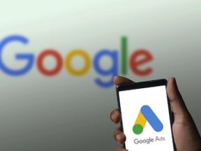 Google logo on a whiteboard and on a smartphone screen