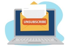 Illustration of an email "envelope" on a laptop screen