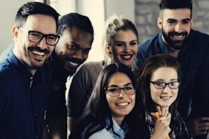 Stock image of an ecommerce team