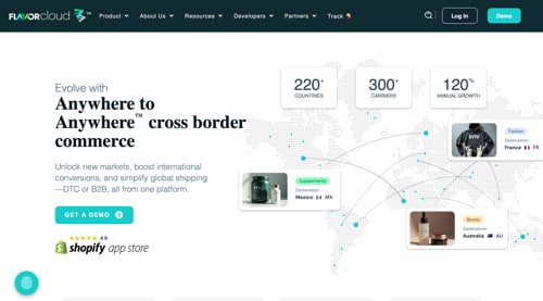 Home page of FlavorCloud