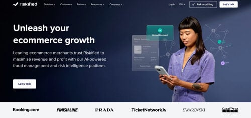 Home page of Riskified