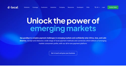 Home page of dLocal