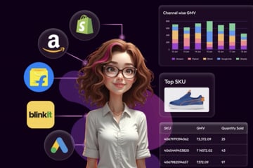 AI-generated image from Graas of a female next to digital concept