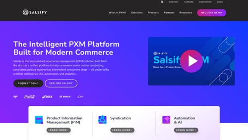 Home page of Salsify