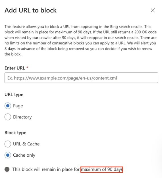 Screenshot of the Bing Webmaster Tools Screenshot of the Bing Webmaster Tools