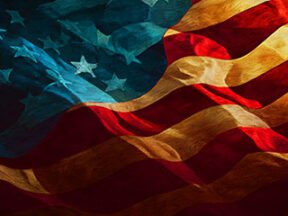 AI illustration of a U.S. flag