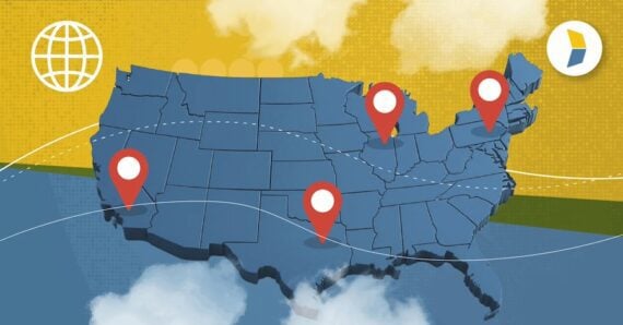 Map of Kase's fulfillment locations Map of Kase's fulfillment locations