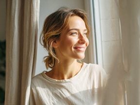 AI image of a female in the morning sunlight