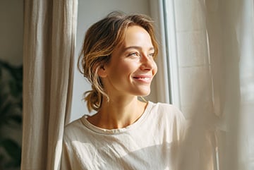 AI image of a female in the morning sunlight