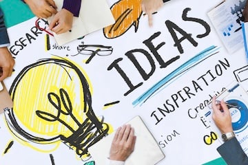 Illustration of employees collaborating at a table