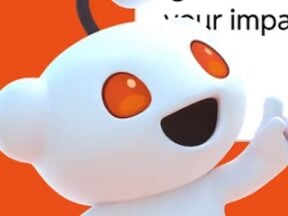 Screenshot from Reddit Ads of its doughboy-like character