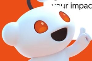Screenshot from Reddit Ads of its doughboy-like character