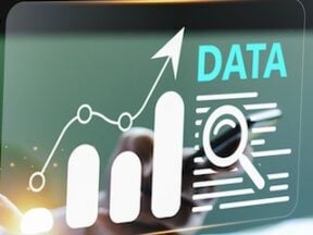 Illustration of a bar chart with the word "Data" overlaid